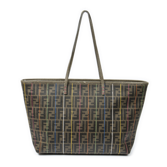 Fendi Spalmati Striped Roll Tote - Picture 7 of 8